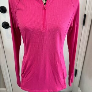 Tommy Bahama Women's Half Zip  Pink Long Sleeve Top Size Medium
